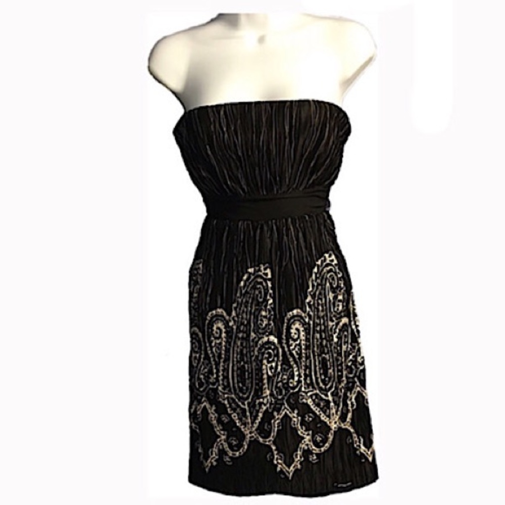 👛 🆕 Famosa B&W Strapless Dress, Medium